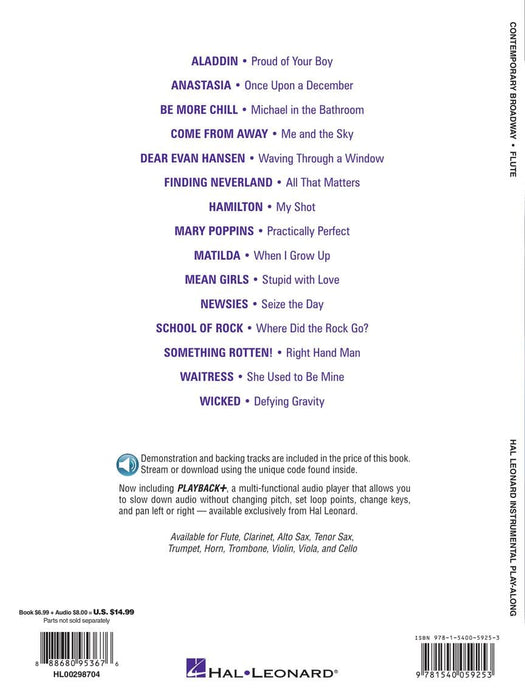 Contemporary Broadway Instrumental Play-Along for Flute 百老匯 長笛 | 小雅音樂 Hsiaoya Music