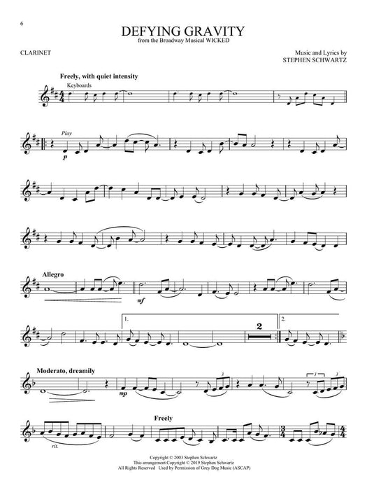 Contemporary Broadway Instrumental Play-Along for Clarinet 百老匯 豎笛 | 小雅音樂 Hsiaoya Music