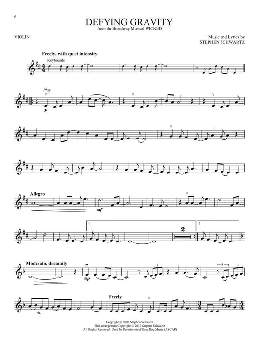 Contemporary Broadway Instrumental Play-Along for Violin 百老匯 小提琴 | 小雅音樂 Hsiaoya Music