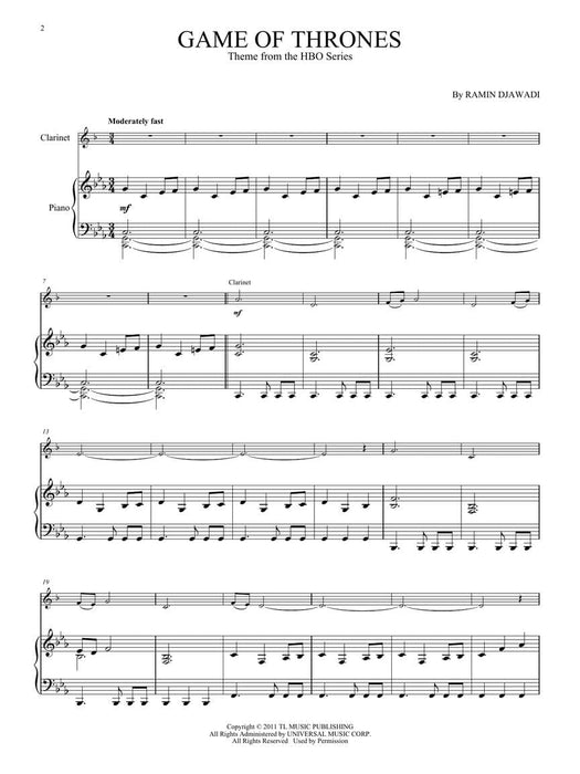 Game of Thrones for Clarinet & Piano Theme from the HBO Series 豎笛 鋼琴主題 | 小雅音樂 Hsiaoya Music