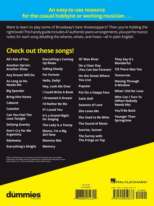 Piano Broadway Hits for Dummies Learning Made Easy 鋼琴百老匯 | 小雅音樂 Hsiaoya Music