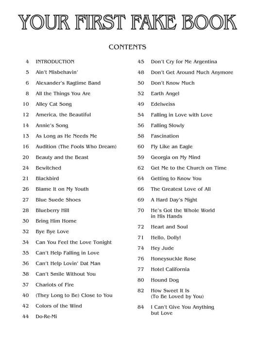 Your First Fake Book - 2nd Edition Featuring Large Music Notation, Lyrics, & Simplified Harmonies C Edition 費克 | 小雅音樂 Hsiaoya Music