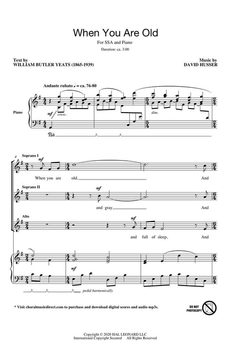 When You Are Old Andrea Ramsey Choral Series 合唱 | 小雅音樂 Hsiaoya Music