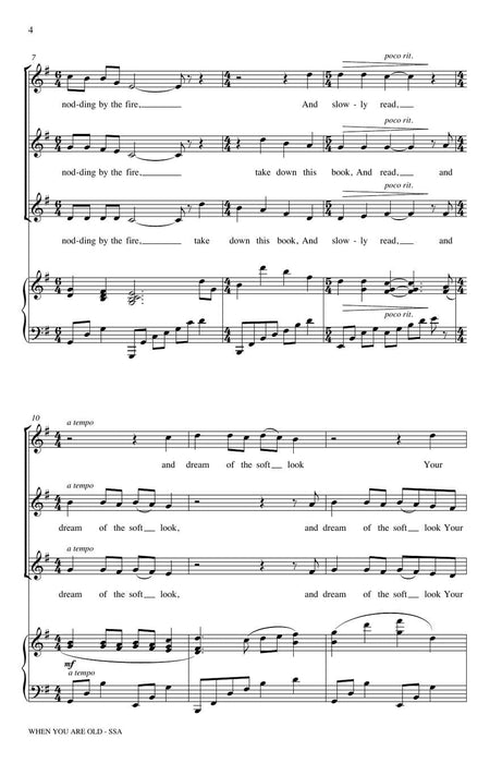 When You Are Old Andrea Ramsey Choral Series 合唱 | 小雅音樂 Hsiaoya Music