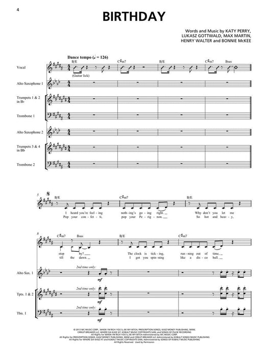 Pop Hits Horn Section Note-for-Note Transcriptions 樂節 音符 | 小雅音樂 Hsiaoya Music