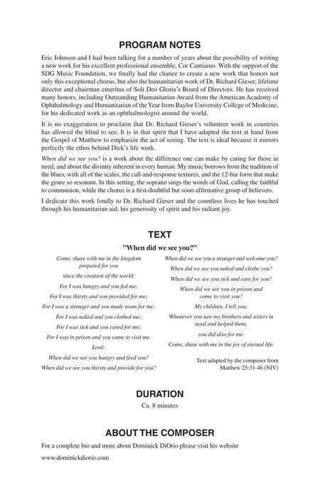 When Did We See You? Craig Hella Johnson Choral Series 合唱 | 小雅音樂 Hsiaoya Music