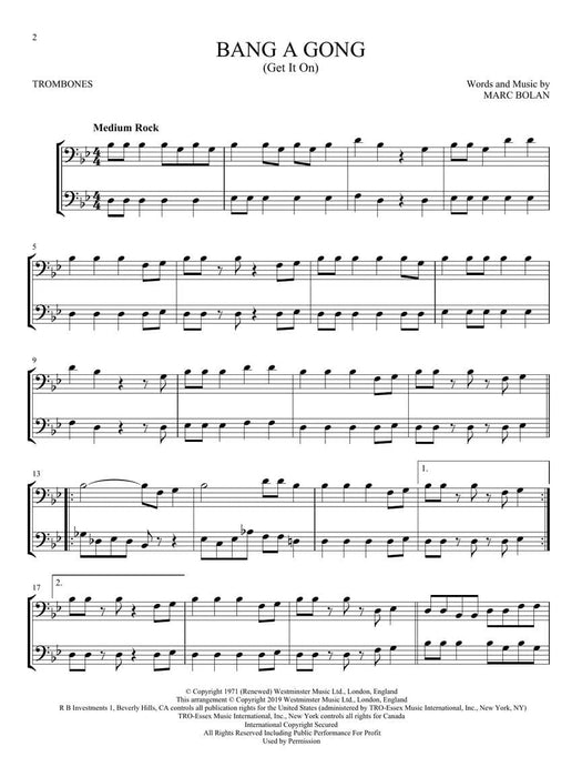 Classic Rock for Two Trombones Easy Instrumental Duets 長號 二重奏 | 小雅音樂 Hsiaoya Music