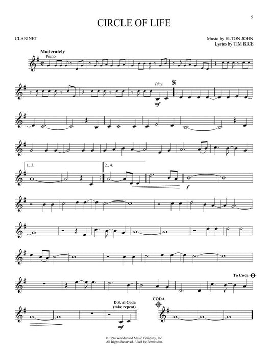 The Lion King for Clarinet Instrumental Play-Along 豎笛 | 小雅音樂 Hsiaoya Music