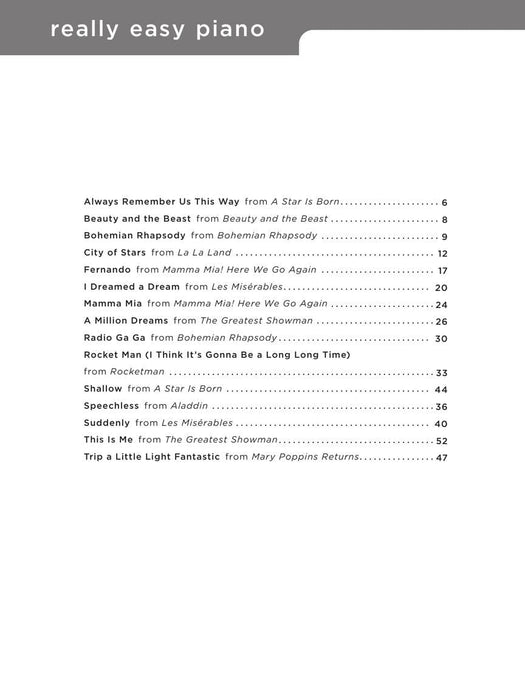 Really Easy Piano - Movie Musicals 鋼琴 | 小雅音樂 Hsiaoya Music