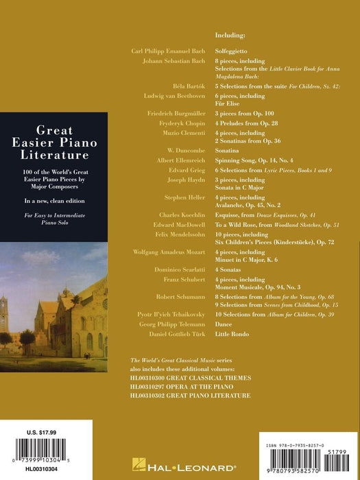 Great Easier Piano Literature 100 Favorite Original Pieces by Major Composers 鋼琴 小品 | 小雅音樂 Hsiaoya Music