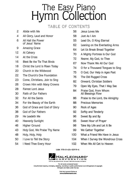 The Easy Piano Hymn Collection Easy Piano 鋼琴讚美歌 鋼琴 | 小雅音樂 Hsiaoya Music