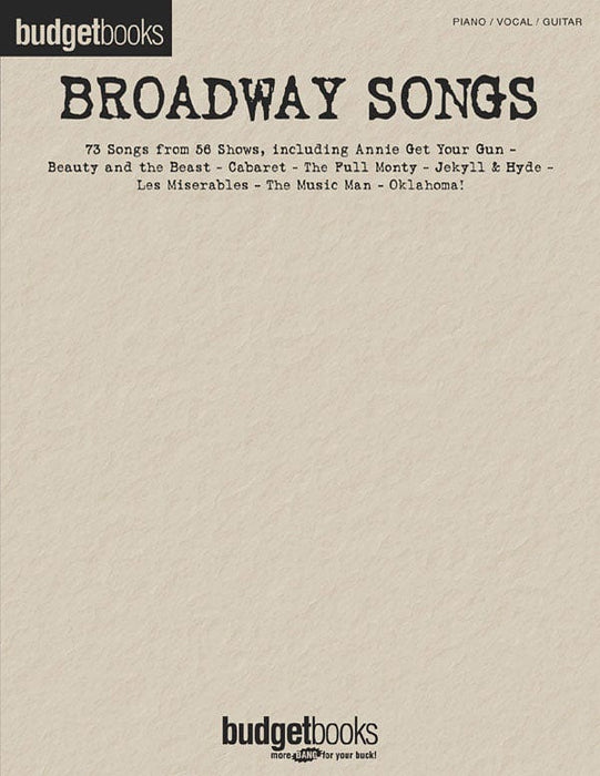 Broadway Songs Budget Books 百老匯 | 小雅音樂 Hsiaoya Music
