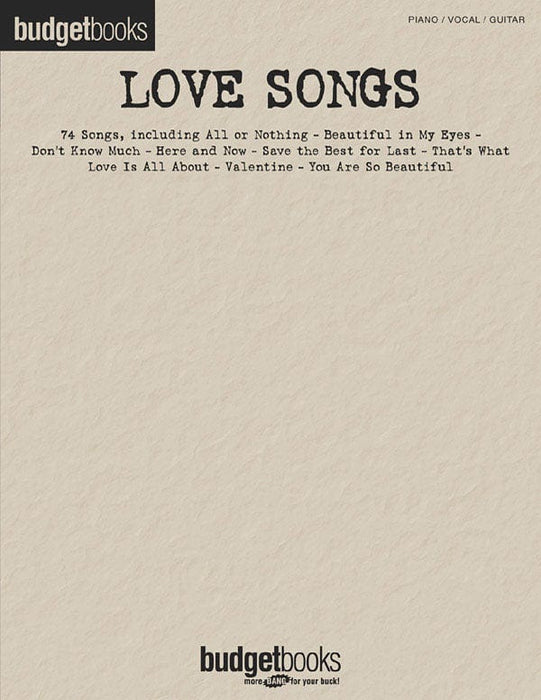 Love Songs Budget Books | 小雅音樂 Hsiaoya Music