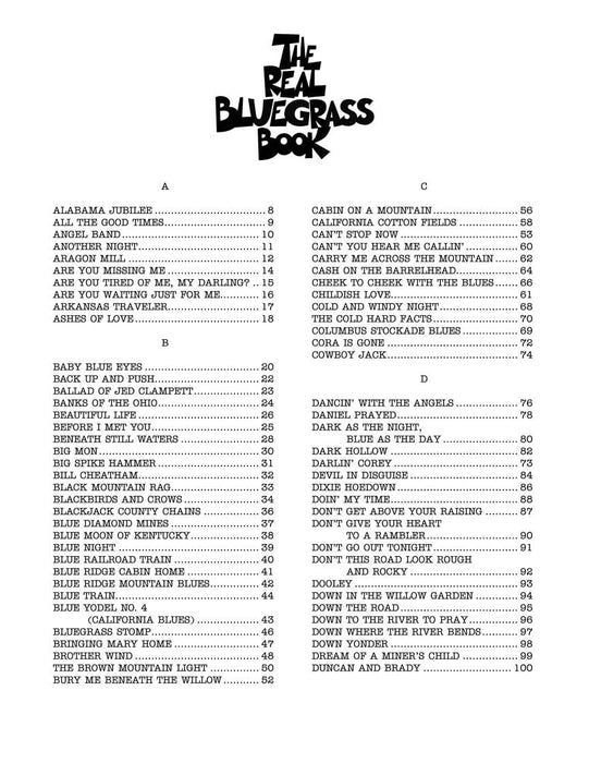 The Real Bluegrass Book C Instruments | 小雅音樂 Hsiaoya Music