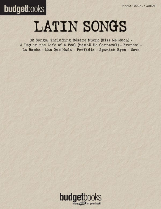 Latin Songs Budget Books | 小雅音樂 Hsiaoya Music