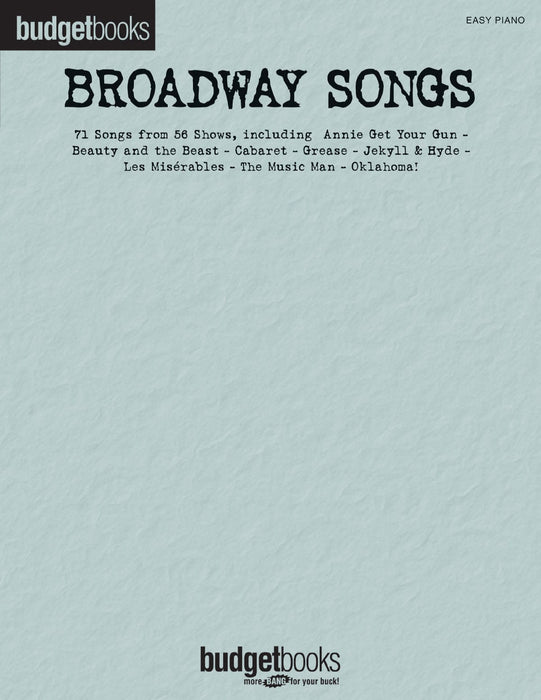 Broadway Songs Easy Piano Budget Books 百老匯 鋼琴 | 小雅音樂 Hsiaoya Music
