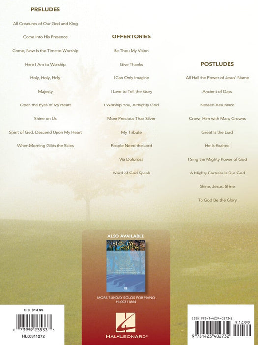 Sunday Solos for Piano Preludes, Offertories & Postludes 獨奏 鋼琴 前奏曲 後奏曲 | 小雅音樂 Hsiaoya Music