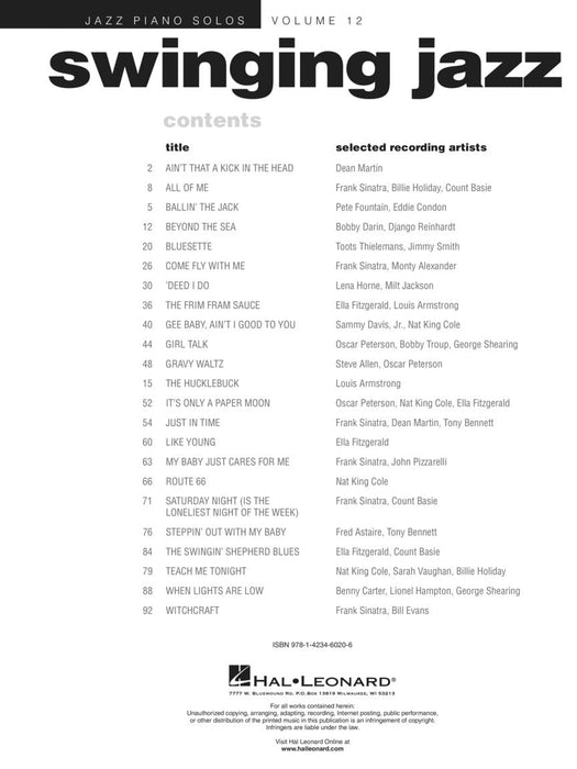 Swinging Jazz Jazz Piano Solos Series, Vol. 12 爵士音樂 鋼琴 獨奏 | 小雅音樂 Hsiaoya Music