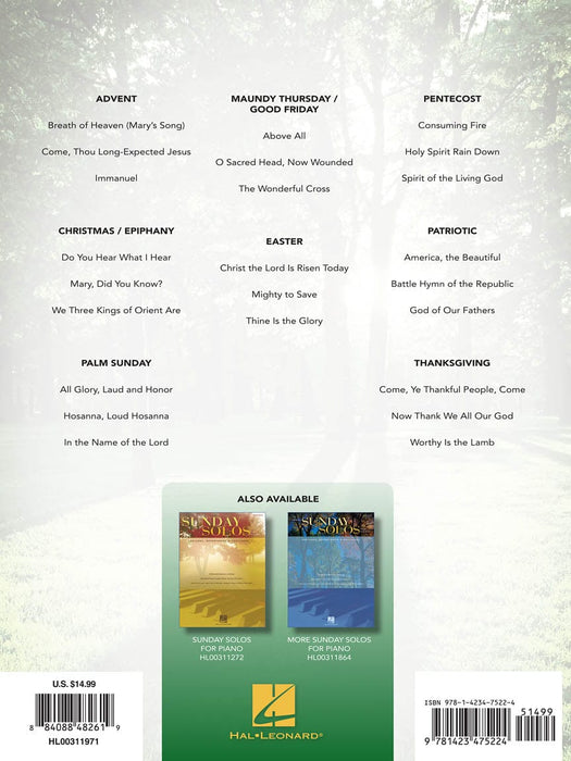 Seasonal Sunday Solos for Piano Christmas, Holy Week, Pentecost, Thanksgiving & More 獨奏 鋼琴 | 小雅音樂 Hsiaoya Music