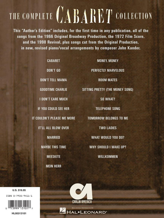 The Complete Cabaret Collection Vocal Selections - Souvenir Edition | 小雅音樂 Hsiaoya Music