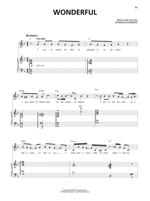 Wicked A New Musical - Vocal Selections (Vocal Line with Piano Accompaniment) 鋼琴 伴奏 | 小雅音樂 Hsiaoya Music