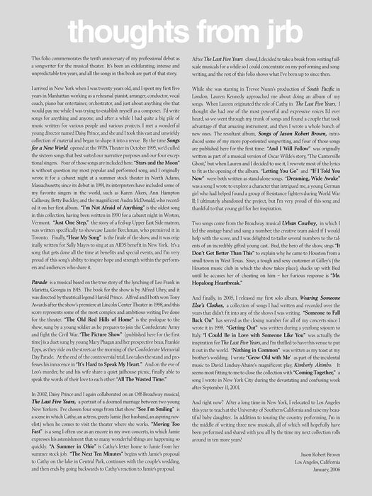 The Jason Robert Brown Collection 24 Selections from Shows and Albums | 小雅音樂 Hsiaoya Music