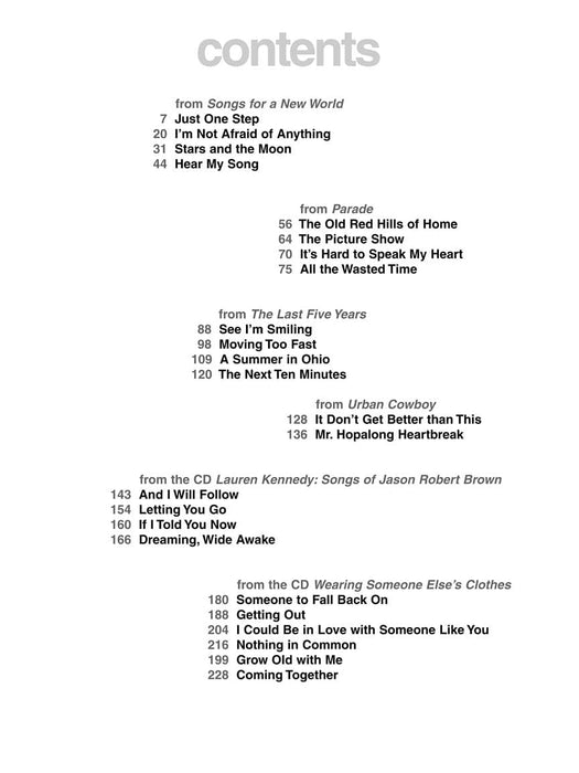 The Jason Robert Brown Collection 24 Selections from Shows and Albums | 小雅音樂 Hsiaoya Music