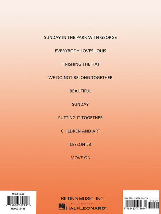 Sunday in the Park with George - Revised Edition Vocal Selections | 小雅音樂 Hsiaoya Music