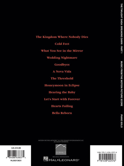 Twilight - Breaking Dawn, Part 1 Music from the Motion Picture Score | 小雅音樂 Hsiaoya Music