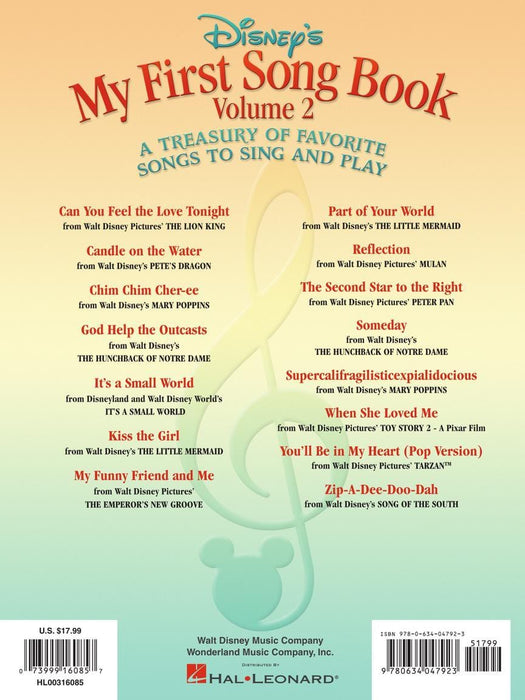 Disney's My First Songbook - Volume 2 A Treasury of Favorite Songs to Sing and Play | 小雅音樂 Hsiaoya Music