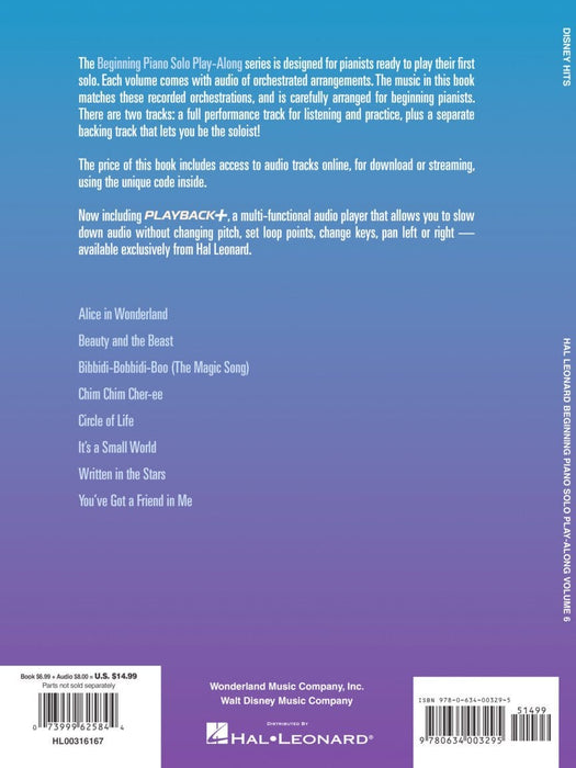 Disney Hits Beginning Piano Solo Play-Along Volume 6 鋼琴 獨奏 | 小雅音樂 Hsiaoya Music