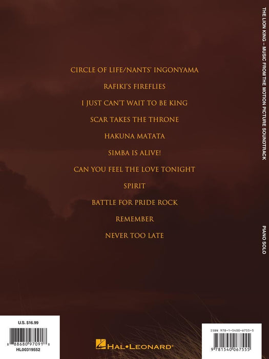 The Lion King Music from the Disney Motion Picture Soundtrack | 小雅音樂 Hsiaoya Music