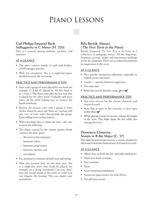 Piano Lessons from Classical Repertoire 20 Intermediate to Early Advanced Pieces with Practice and Performance Tips 鋼琴 古典 小品 | 小雅音樂 Hsiaoya Music