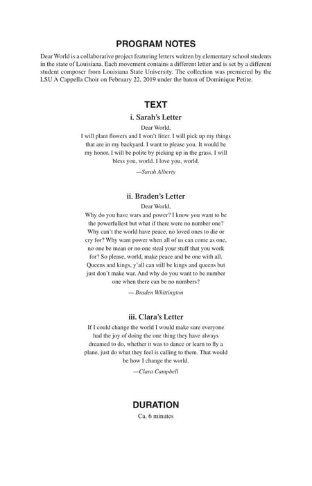 Dear World | 小雅音樂 Hsiaoya Music