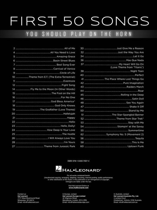 First 50 Songs You Should Play on the Horn A Must-Have Collection of Well-Known Songs, Including Many Horn Features! 法國號 | 小雅音樂 Hsiaoya Music