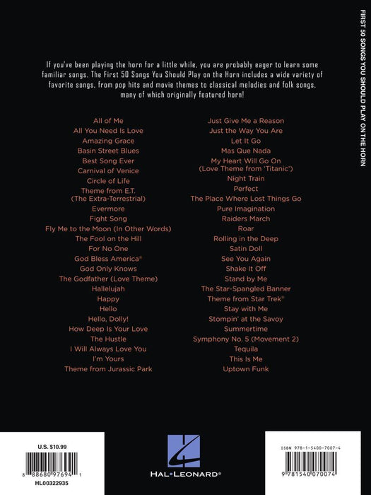 First 50 Songs You Should Play on the Horn A Must-Have Collection of Well-Known Songs, Including Many Horn Features! 法國號 | 小雅音樂 Hsiaoya Music