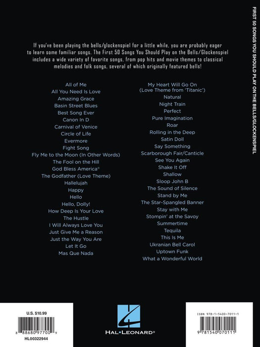 First 50 Songs You Should Play on the Bells/Glockenspiel A Must-Have Collection of Well-Known Songs, Including Several Bells Features! 鐘 | 小雅音樂 Hsiaoya Music