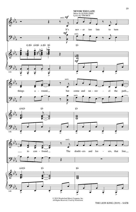 The Lion King (2019) (Choral Highlights) 合唱 | 小雅音樂 Hsiaoya Music