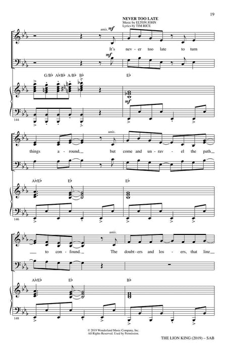 The Lion King (2019) (Choral Highlights) 合唱 | 小雅音樂 Hsiaoya Music