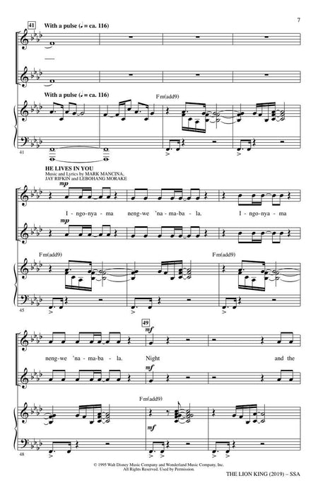 The Lion King (2019) (Choral Highlights) 合唱 | 小雅音樂 Hsiaoya Music