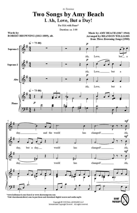 Two Songs by Amy Beach | 小雅音樂 Hsiaoya Music