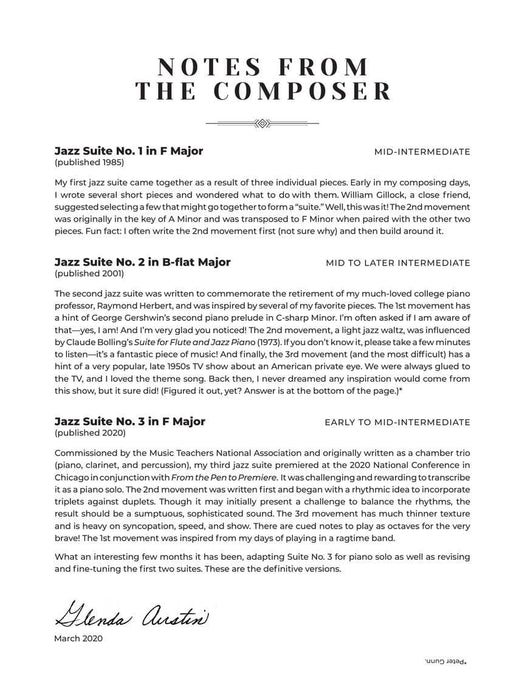 Three Jazz Suites for Piano Early to Later Intermediate Level 爵士音樂組曲 鋼琴 | 小雅音樂 Hsiaoya Music