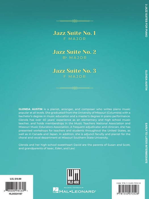 Three Jazz Suites for Piano Early to Later Intermediate Level 爵士音樂組曲 鋼琴 | 小雅音樂 Hsiaoya Music