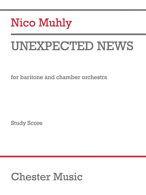 Unexpected News for Baritone and Chamber Orchestra Vocal/Study Score 室內合奏團 | 小雅音樂 Hsiaoya Music