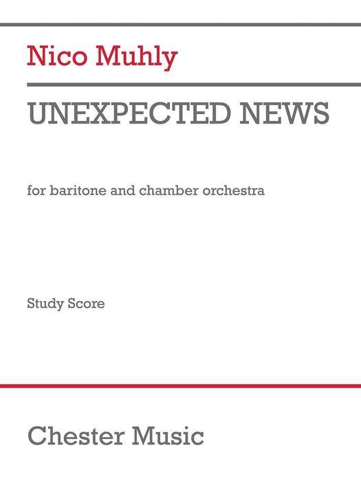 Unexpected News for Baritone and Chamber Orchestra Vocal/Study Score 室內合奏團 | 小雅音樂 Hsiaoya Music