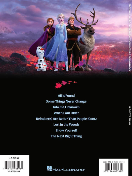 Frozen 2 Big-Note Piano Songbook Music from the Motion Picture Soundtrack 音符鋼琴 | 小雅音樂 Hsiaoya Music