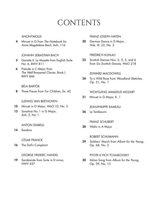 Classical Piano Masters - Early Intermediate Level 22 Pieces by 15 Composers 古典鋼琴 小品 | 小雅音樂 Hsiaoya Music