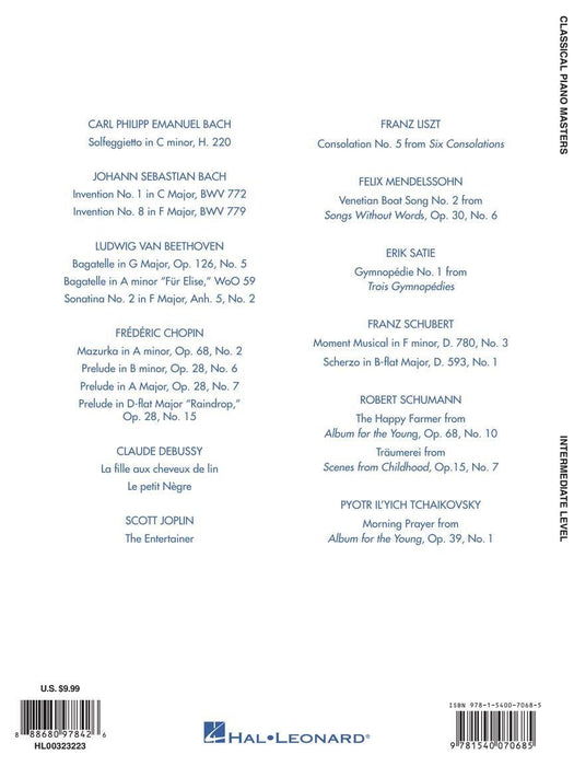 Classical Piano Masters - Intermediate Level 21 Pieces by 12 Composers 古典鋼琴 小品 | 小雅音樂 Hsiaoya Music