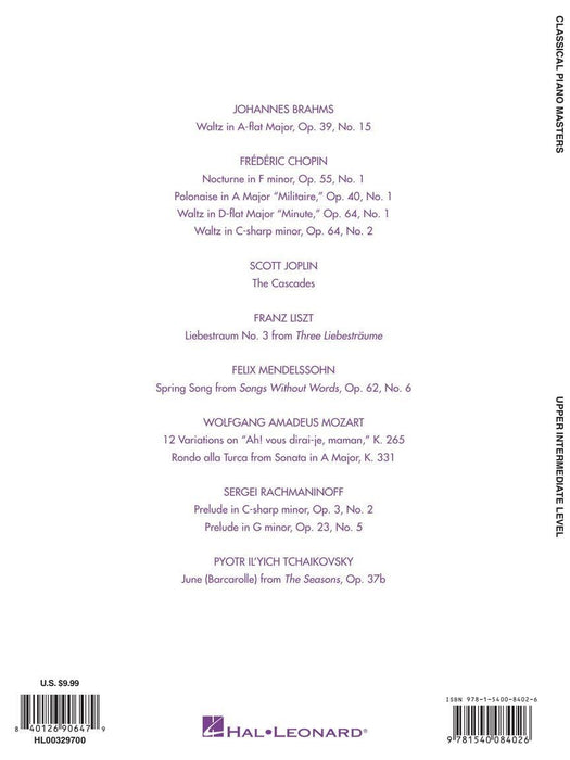 Classical Piano Masters - Upper Intermediate Level 13 Pieces by 8 Composers 古典鋼琴 小品 | 小雅音樂 Hsiaoya Music