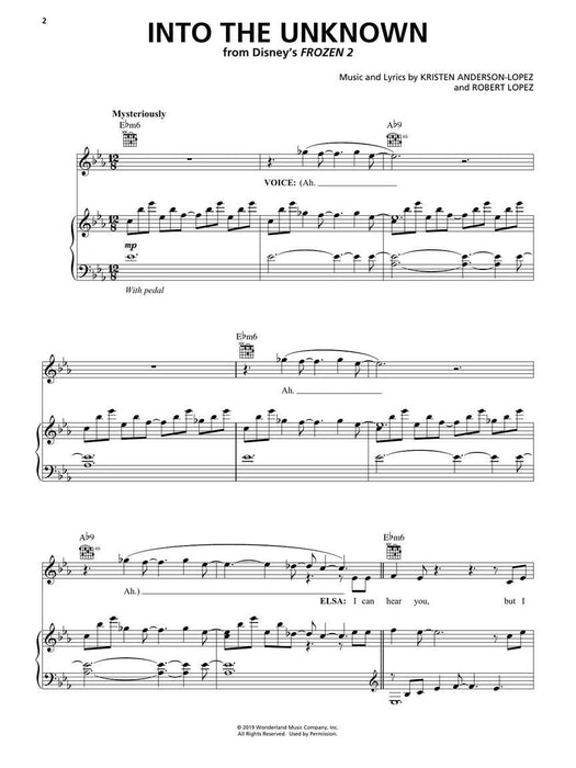 Into the Unknown (from Frozen 2) - Piano/Vocal/Guitar Sheet Music 鋼琴 吉他 | 小雅音樂 Hsiaoya Music